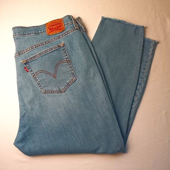 Levi's Buttonfly Jeans Size 20W High Rise Skinny Medium Light Wash - Picture 1 of 10